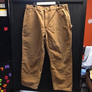 Carhartt lined pants size 42X30 tan